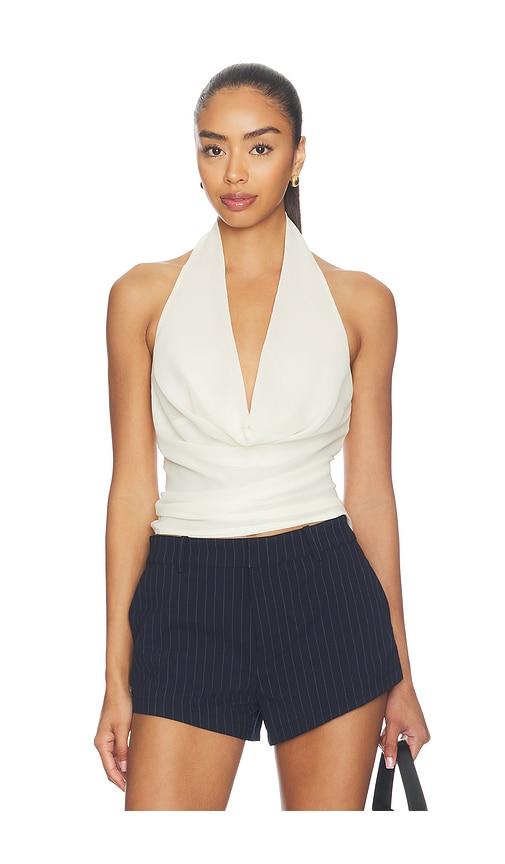nakedvice the emma top in white.