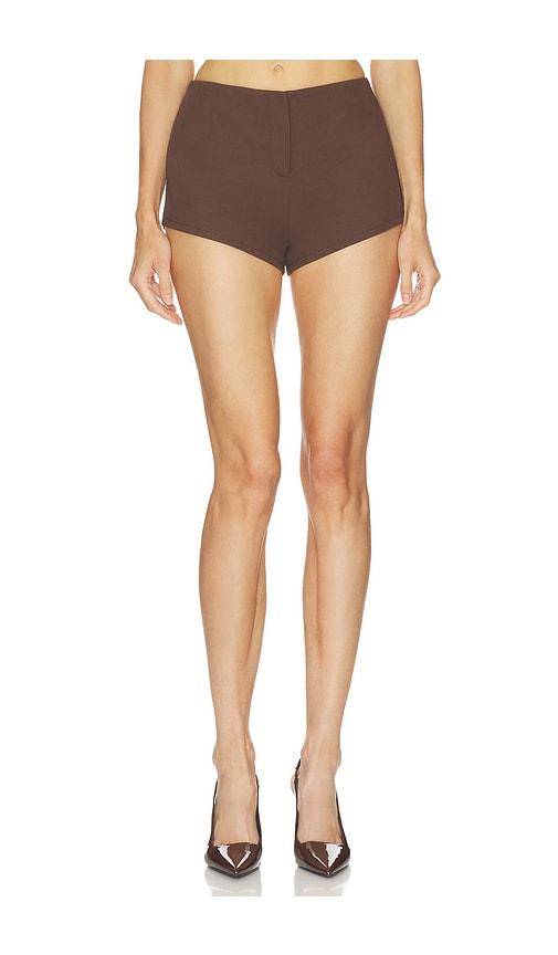 nakedvice the harper short in brown.