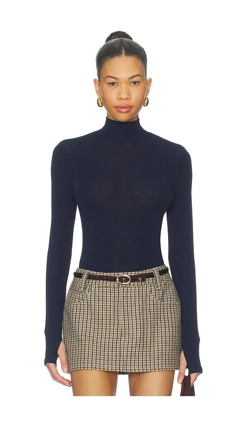 nakedvice the imogen top in navy.