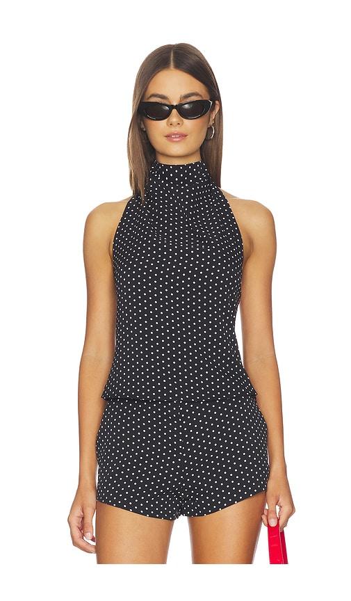 nakedvice the mya spot top in black.