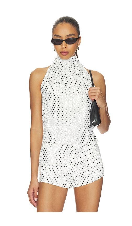 nakedvice the mya spot top in white.