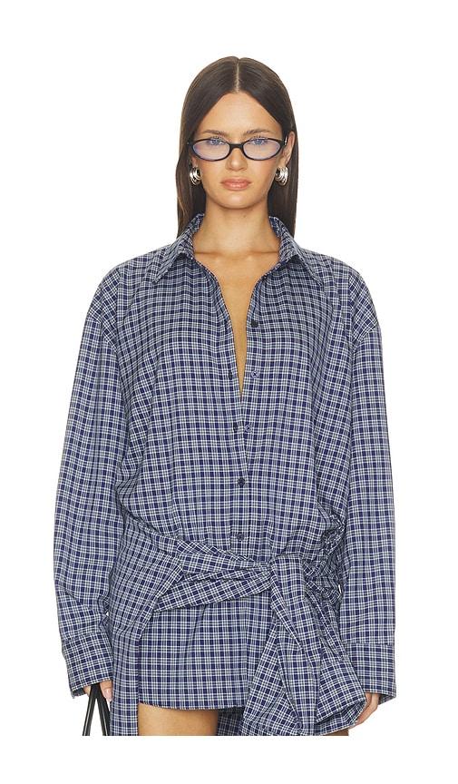 nakedvice the pax check shirt in navy.