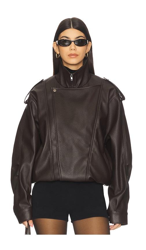 nakedvice the rori jacket in brown.