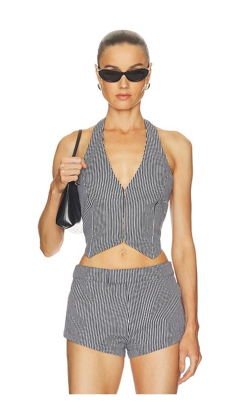 nakedvice the staten stripe vest in black & white.