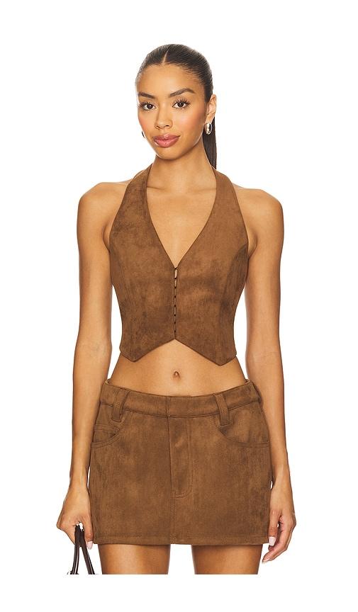 nakedvice the staten vest in brown.