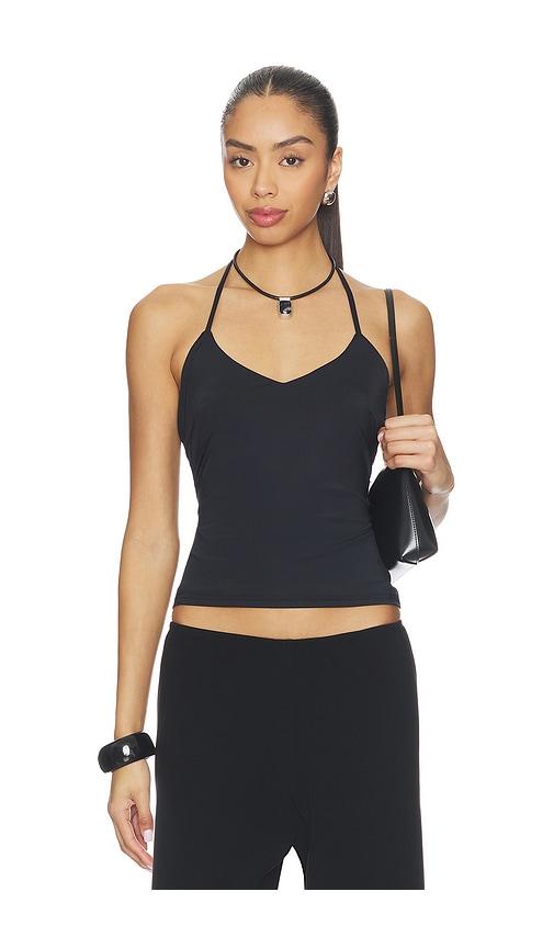 nakedvice the stevie halter top in black.