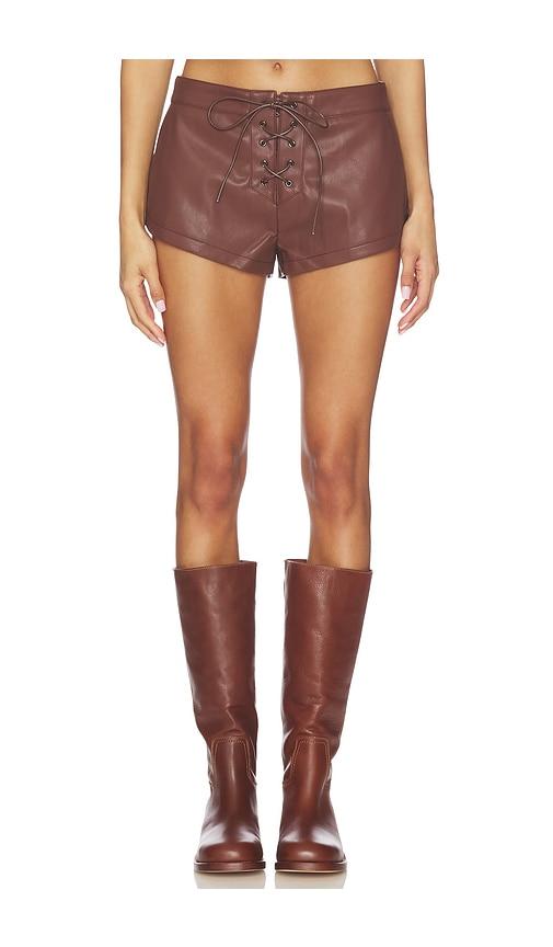 nakedvice x revolve the carmine short in chocolate.