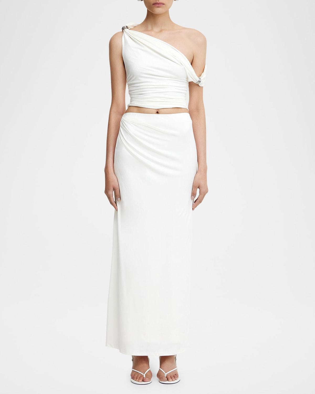 nala draped one-shoulder top