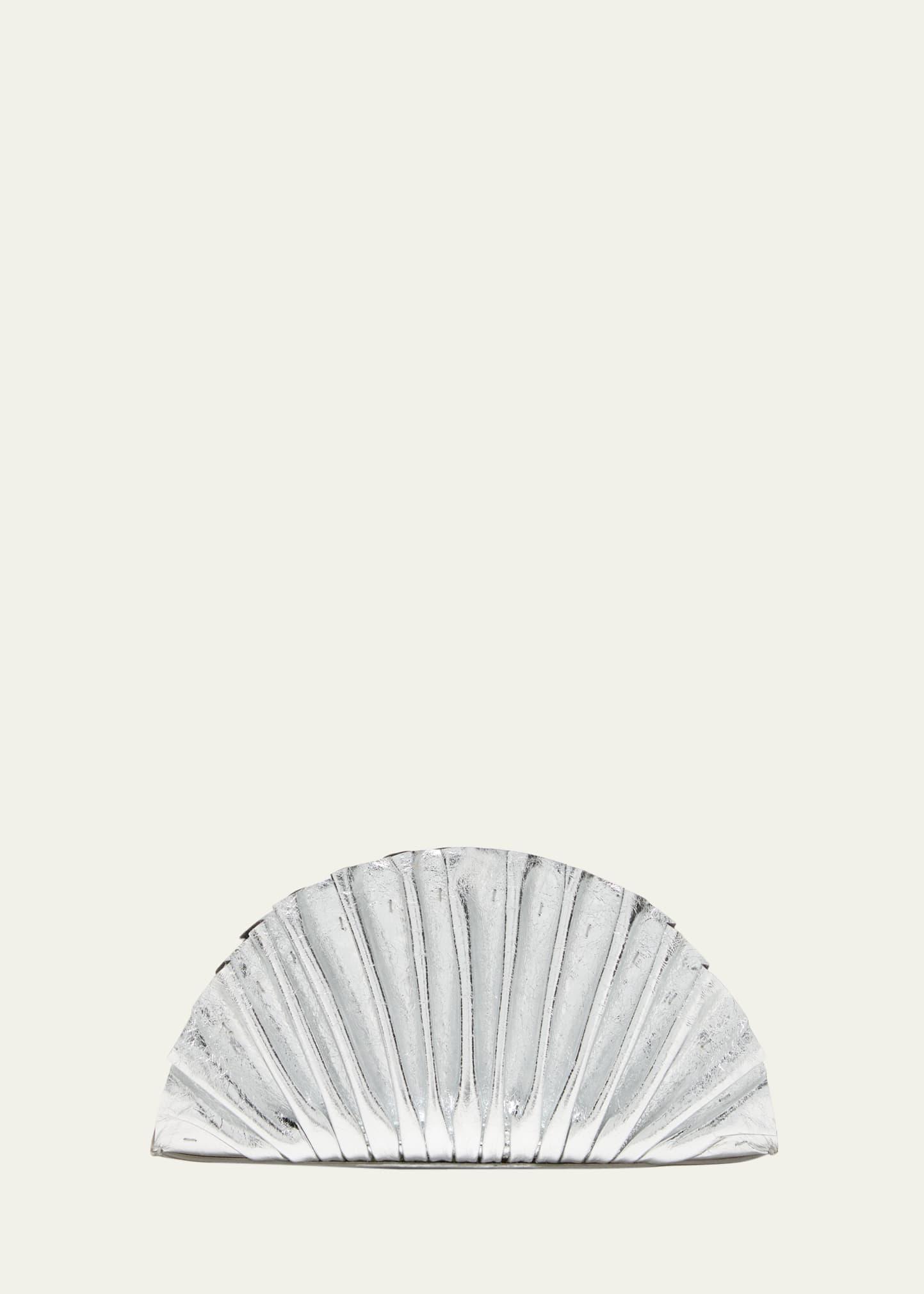 nala mini shell metallic clutch bag