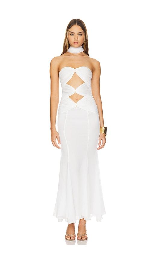 nana jacqueline cassandra dress in white.