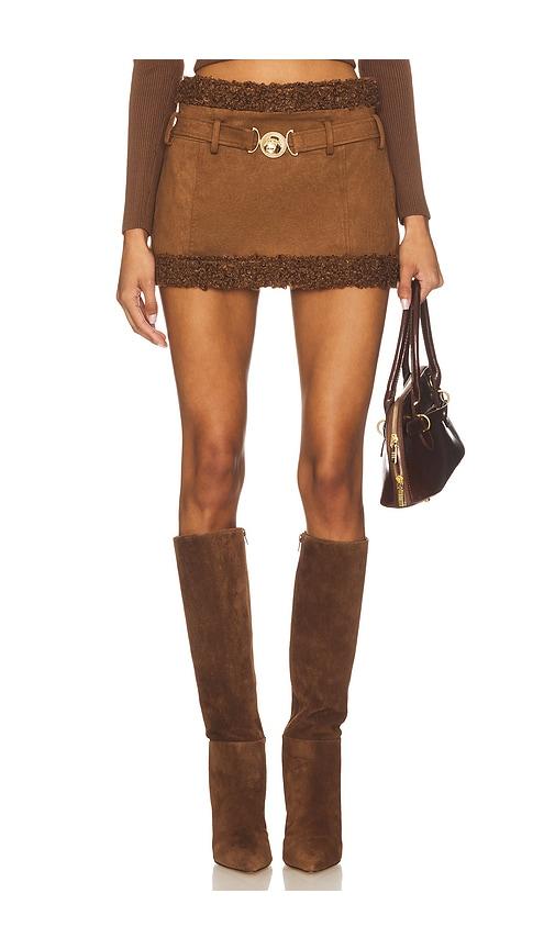 nana jacqueline hailey skirt in brown.
