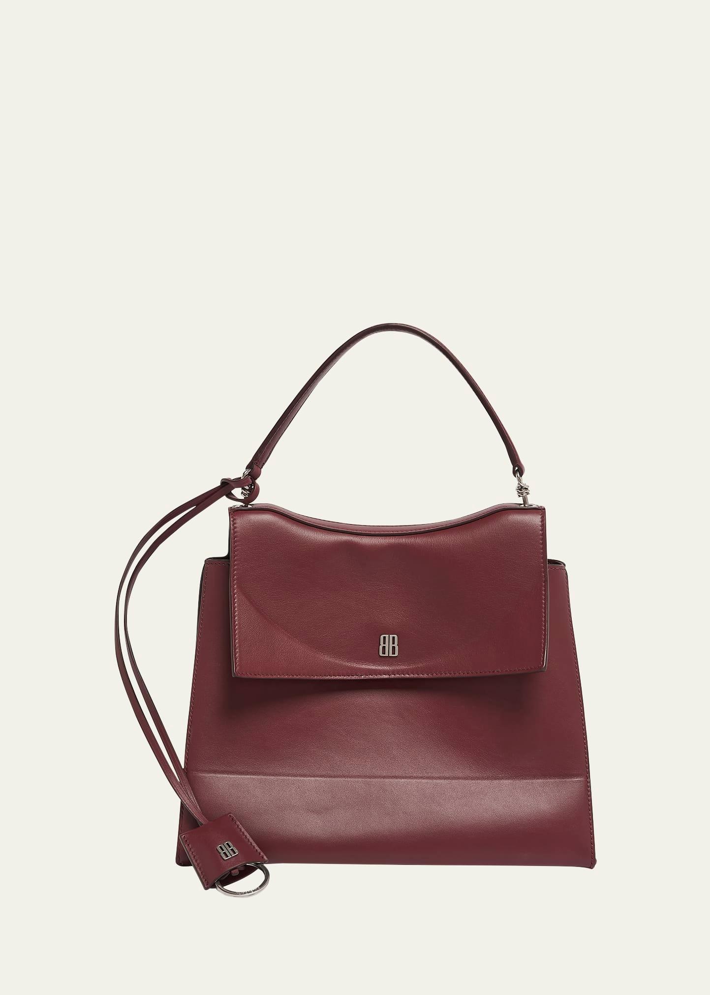 nano smooth leather top-handle bag