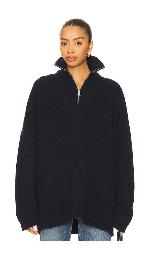 nanushka kylen sweatshirt in navy.