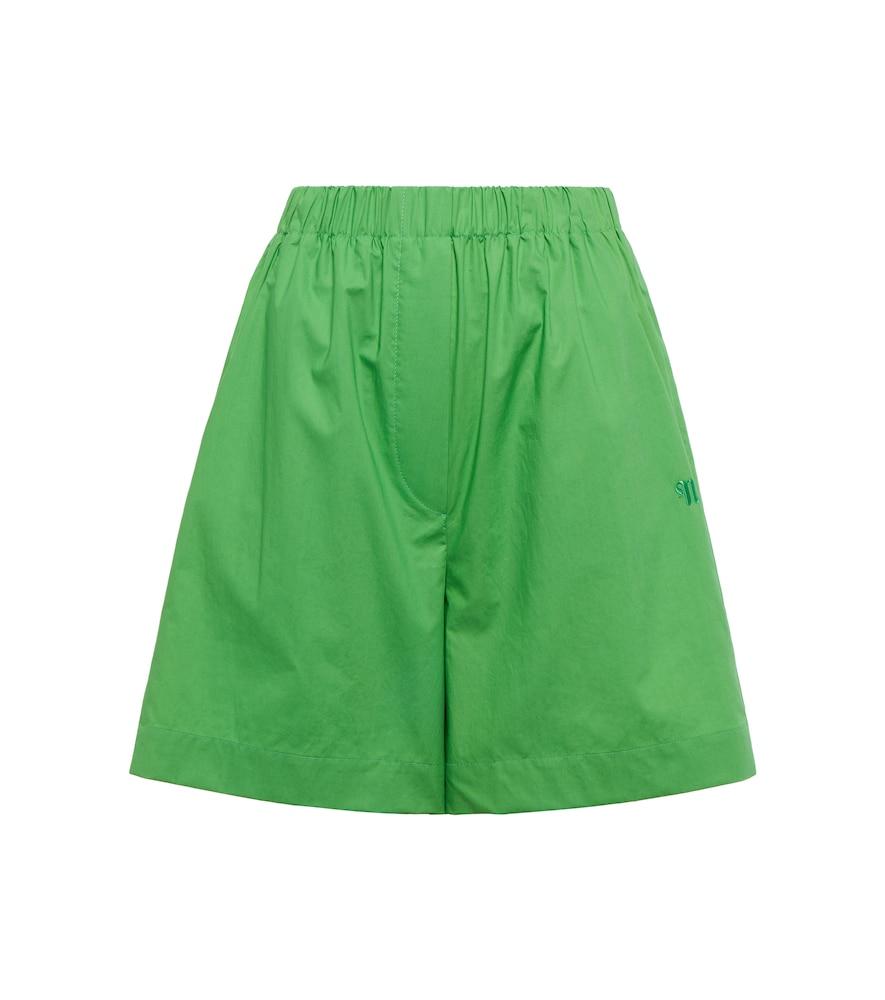 nanushka megan cotton poplin shorts