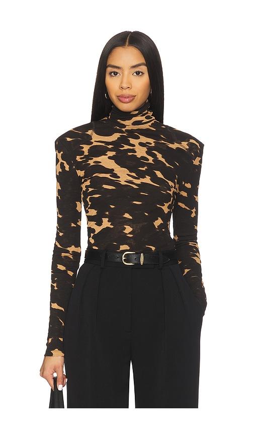 nanushka nayeli top in brown.
