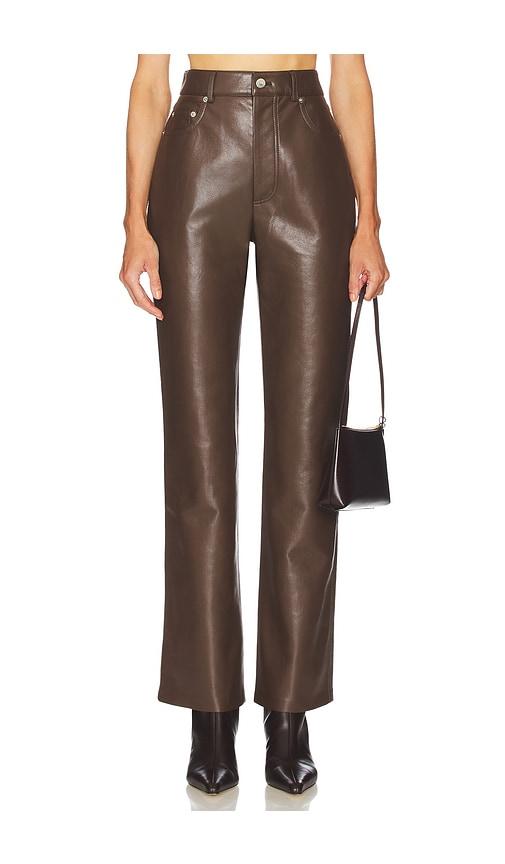 nanushka seldes pant in chocolate.