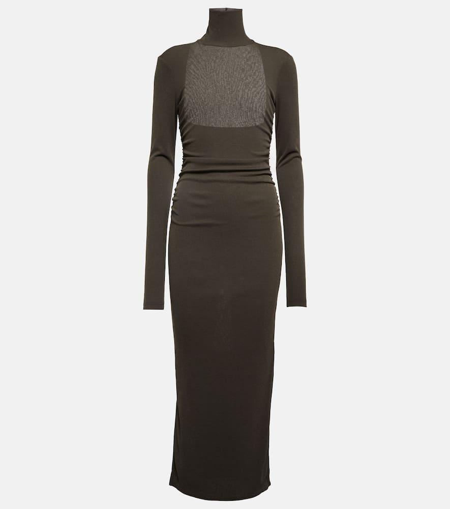 nanushka turtleneck midi dress