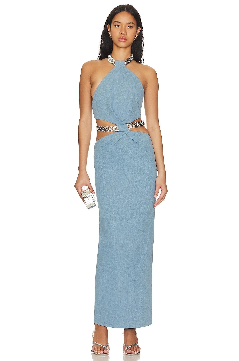 naomi halterneck maxi dress