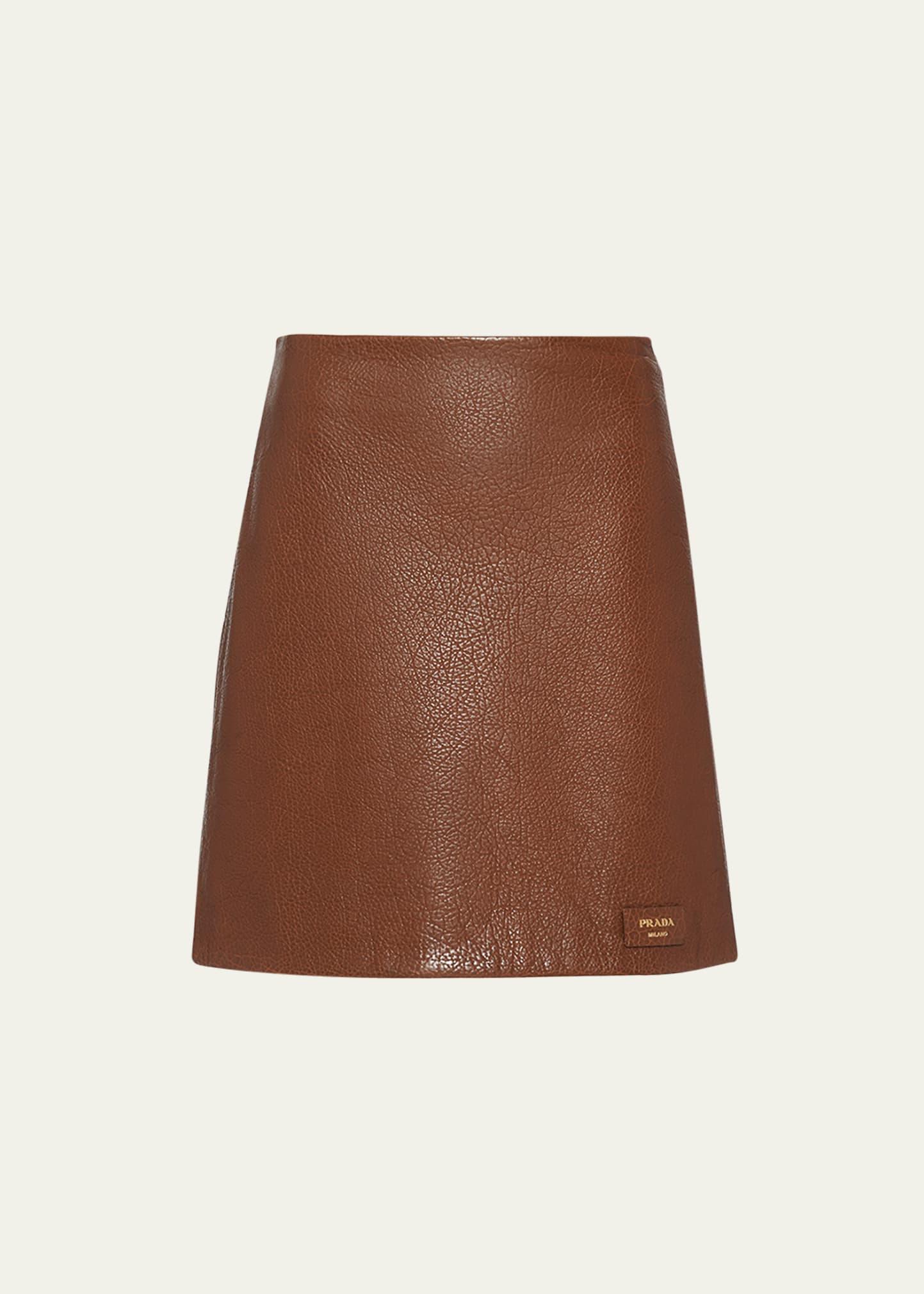 napa leather mini skirt