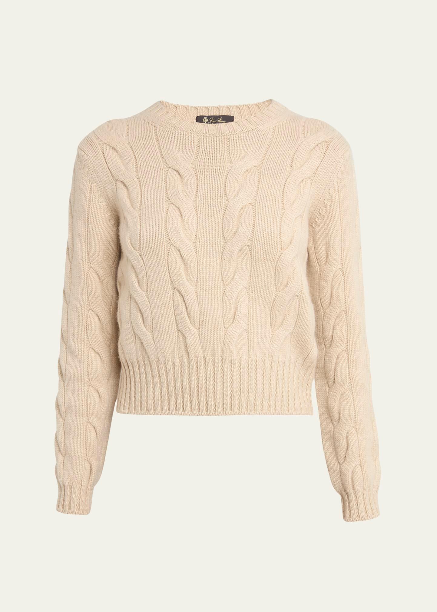 napier cashmere cable-knit sweater
