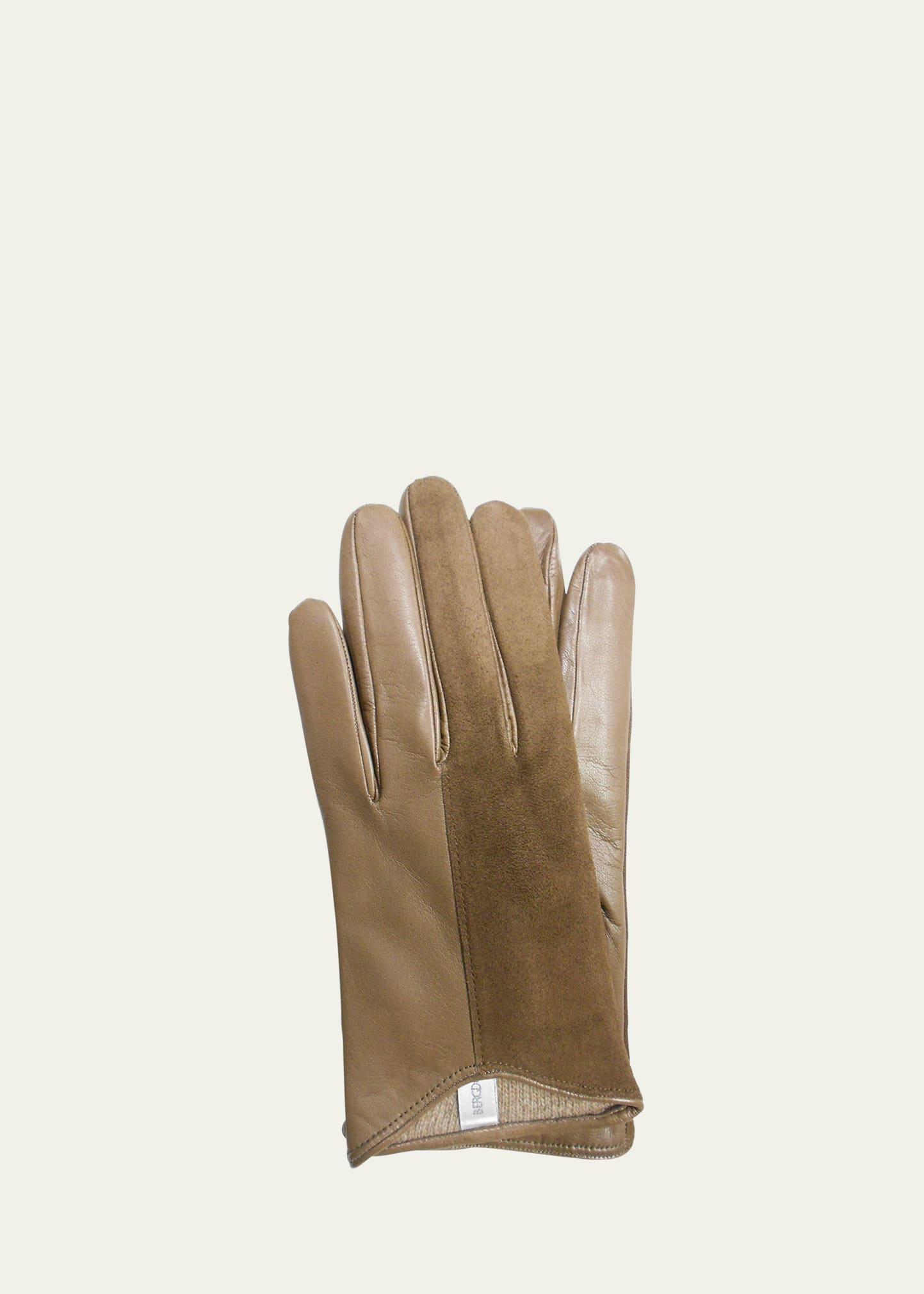 nappa suede combo gloves