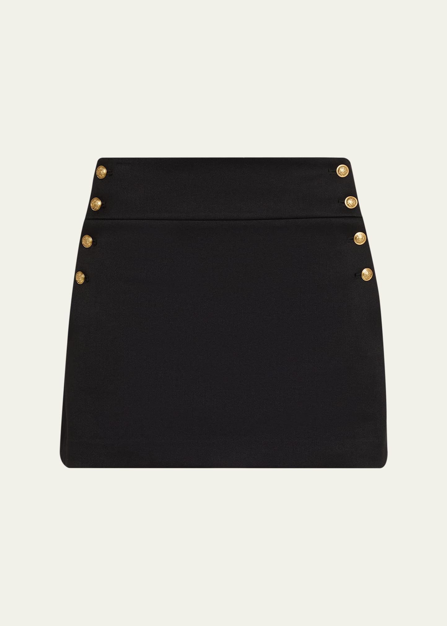 narin button mini skirt