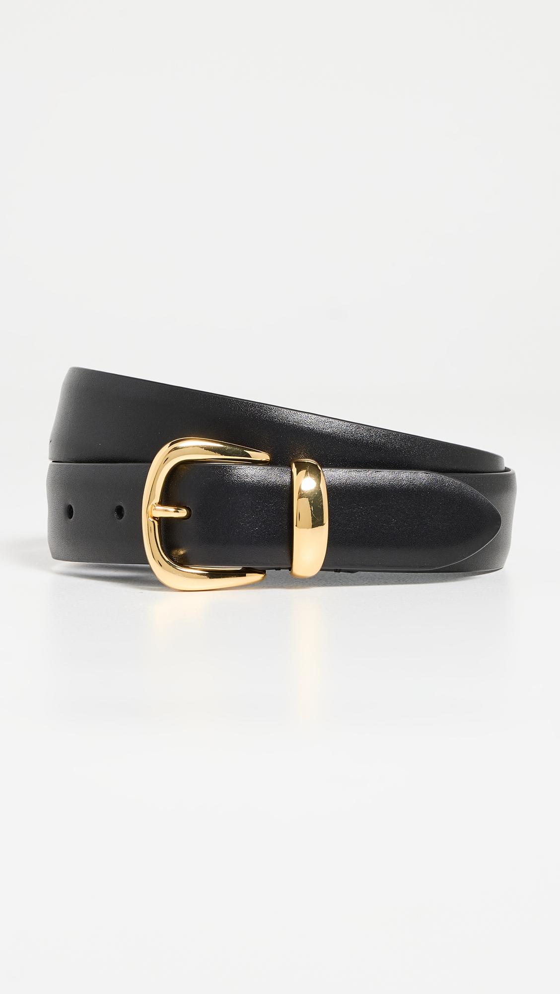 narrow semi formal calf leather belt