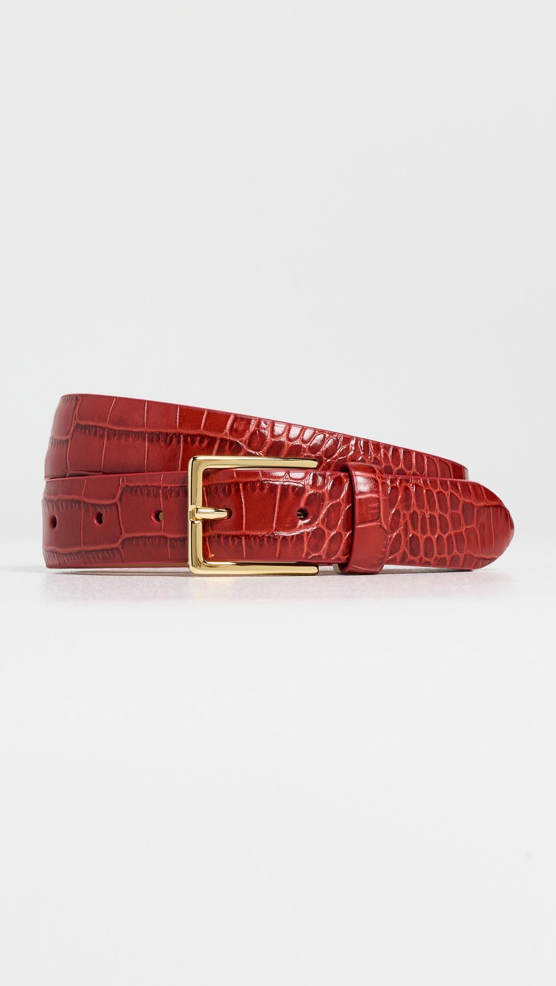 narrow semi formal crock print belt