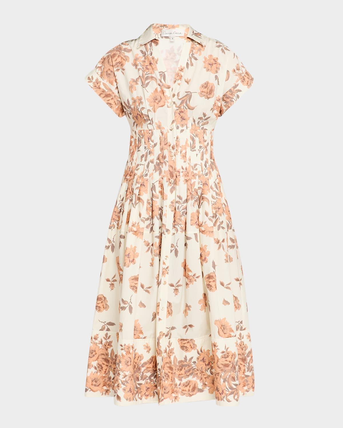 nash floral midi dress