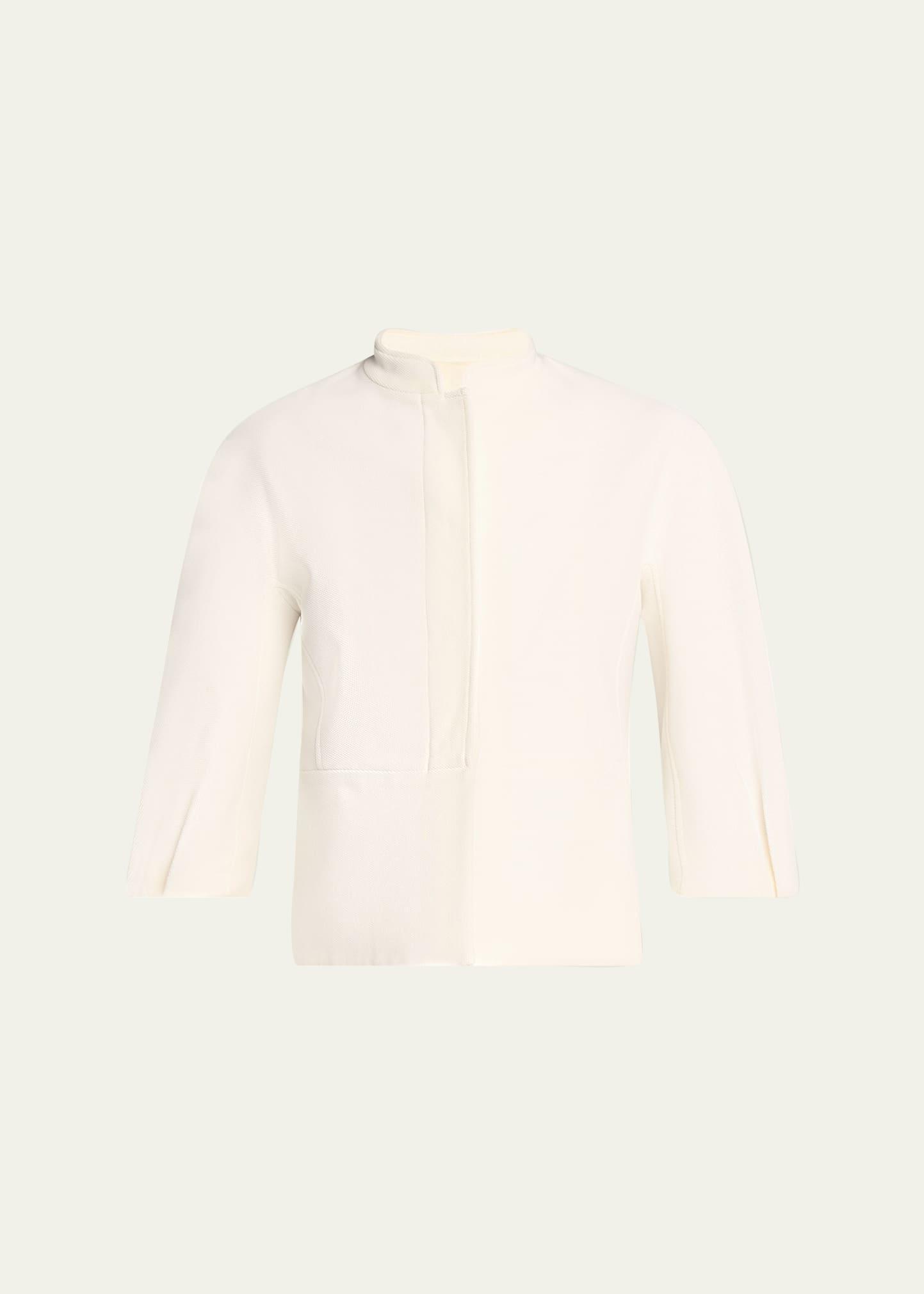 nastro three-quarter sleeve cotton jacket