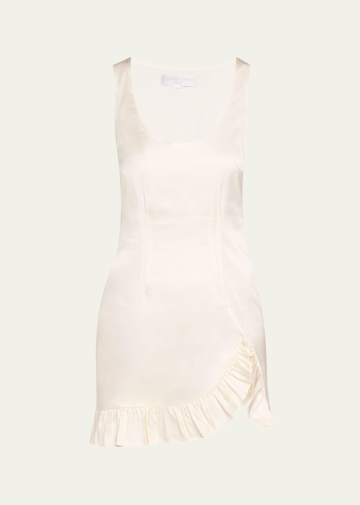 natalie ruffle-hem mini dress