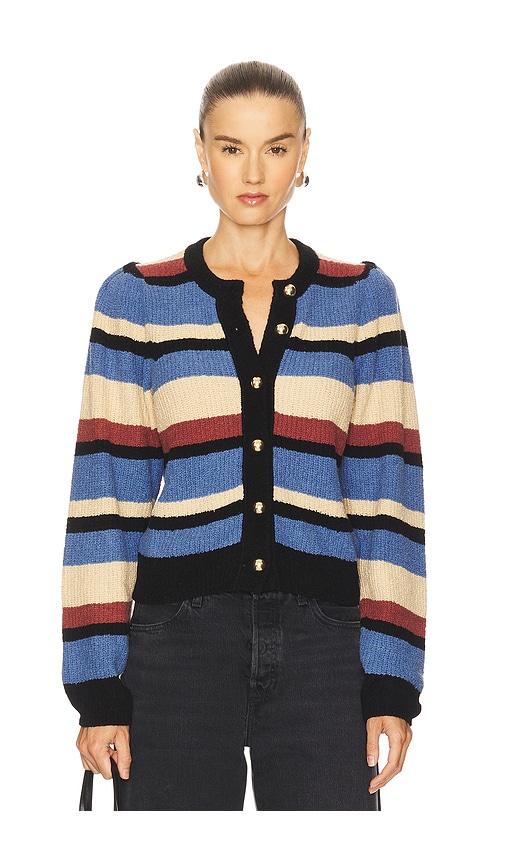 nation los angeles carmela cardigan in black,blue.