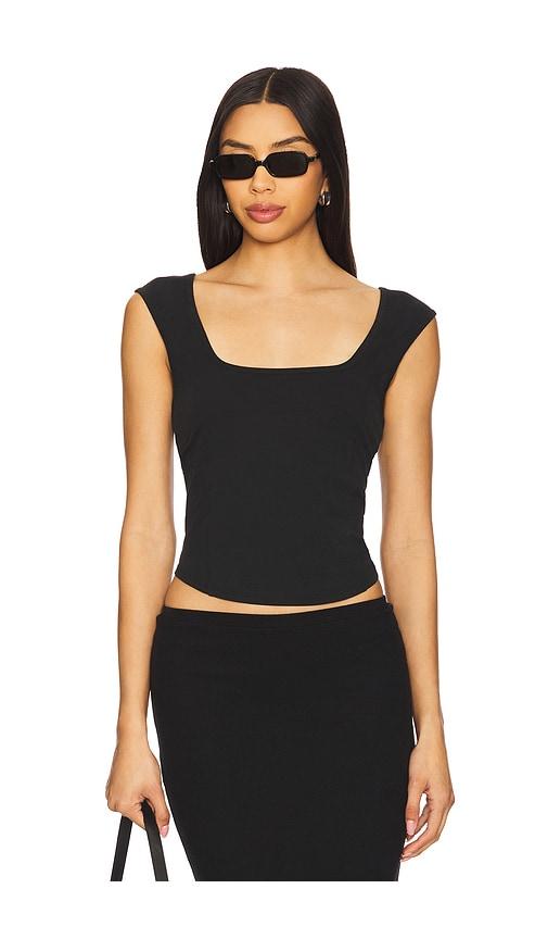 nation los angeles gemi top in black.