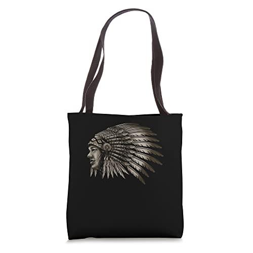 native american indian tribal headdress indigenous peoples tote bag