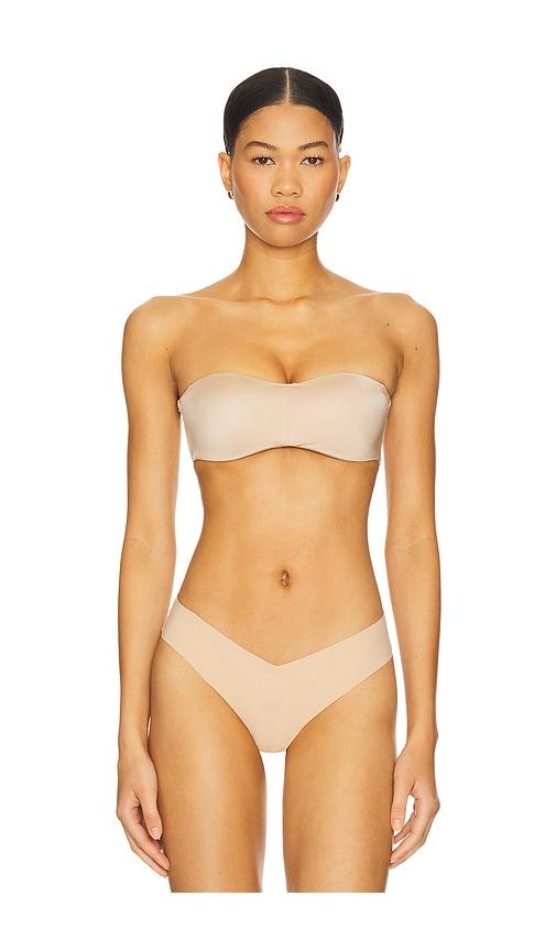 natori adapt bandeau underwire bra in tan.
