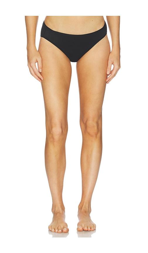 natori bliss bare cotton bikini panty in black.