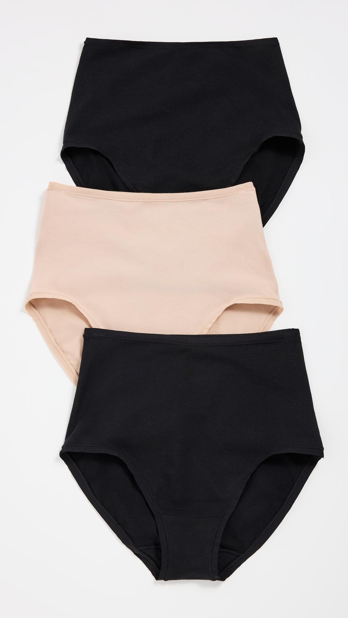 natori bliss bare cotton high waist briefs 3-pack