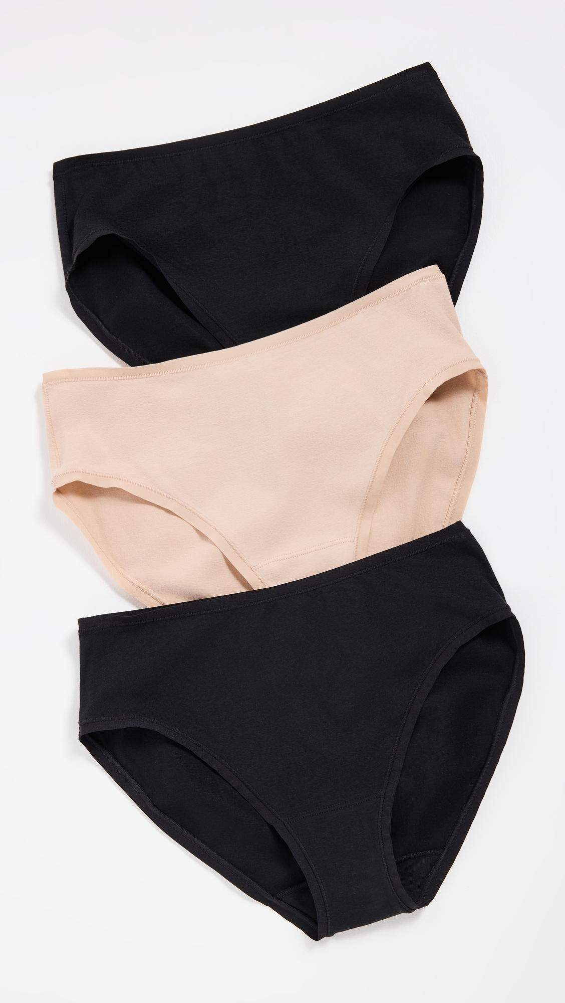 natori bliss bare cotton hipster briefs 3-pack