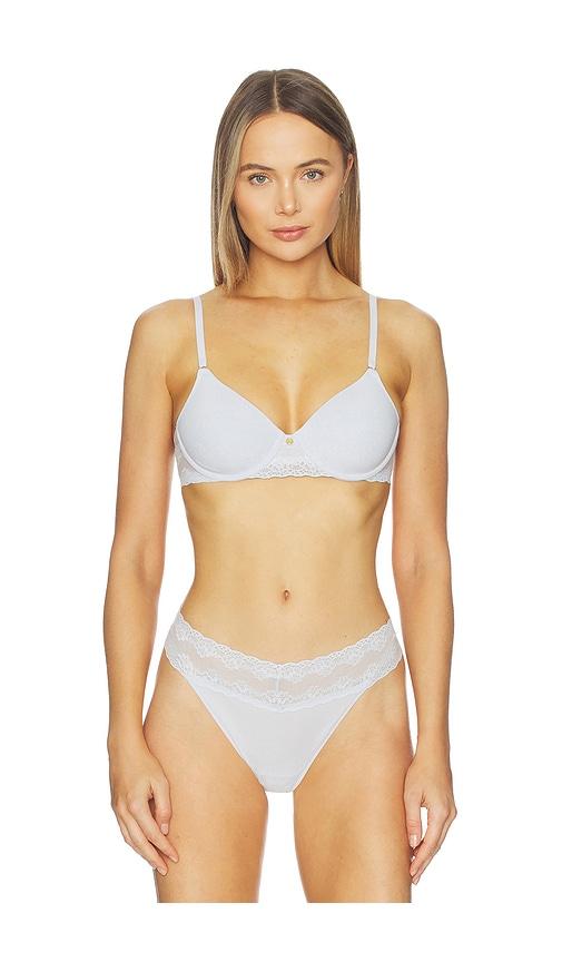 natori bliss perfection contour underwire bra in baby blue.