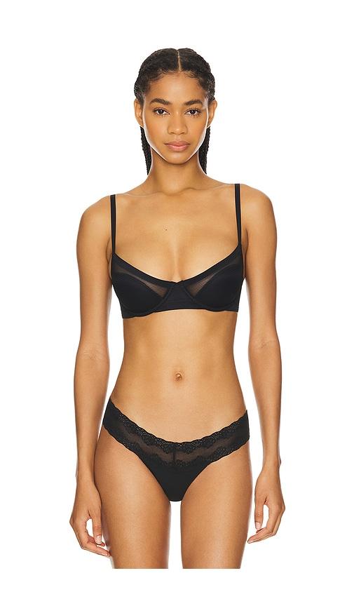 natori scope balconette contour underwire bra in black.