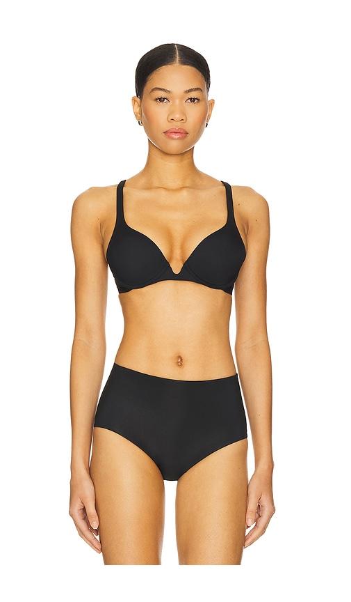 natori verge convertible contour bra in black.