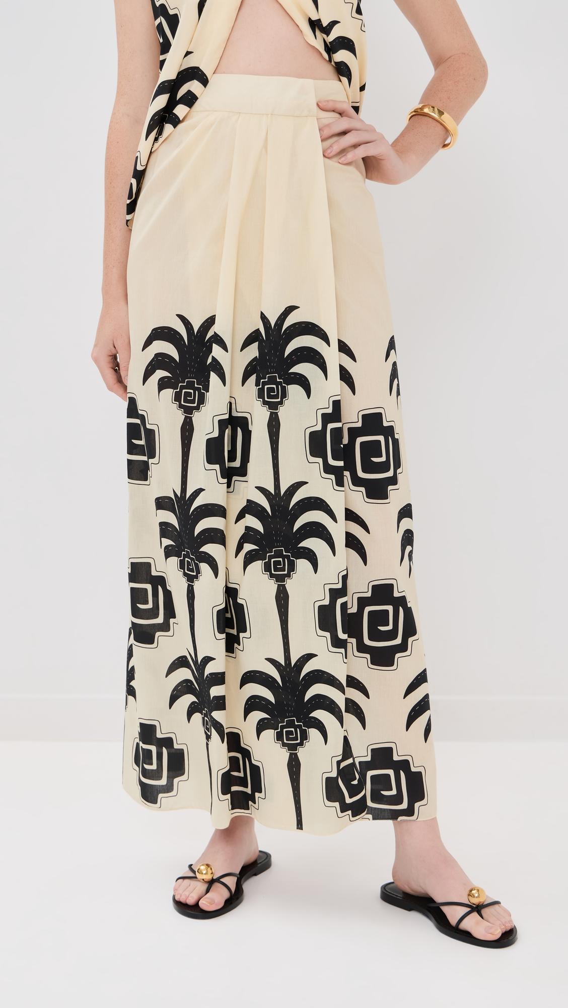 nature's patterns wrap skirt
