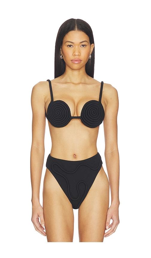 nau bikinis athens bikini top in black.