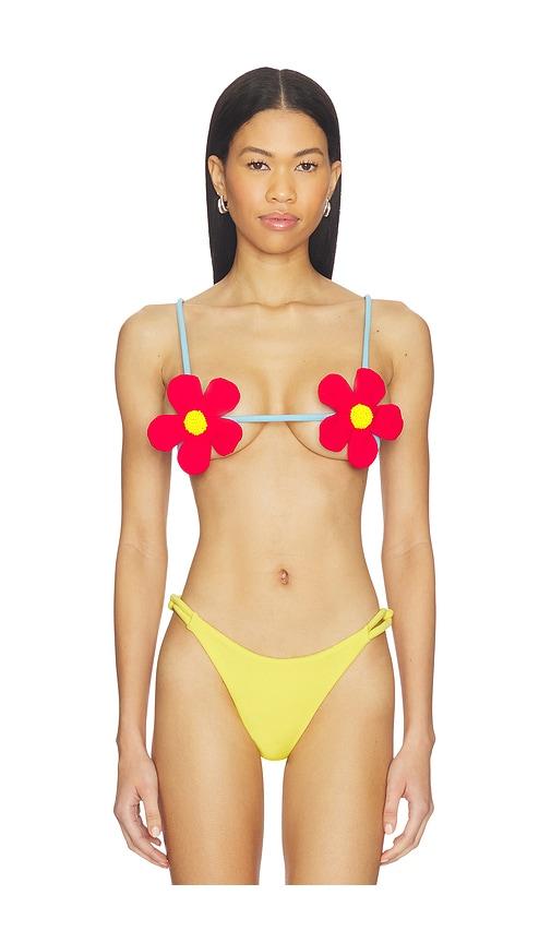 nau bikinis daisy bikini top in red,baby blue.