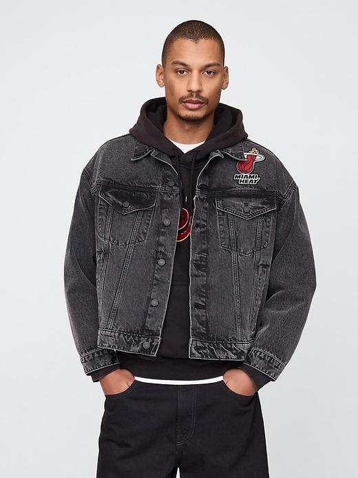 nba miami heat icon denim jacket