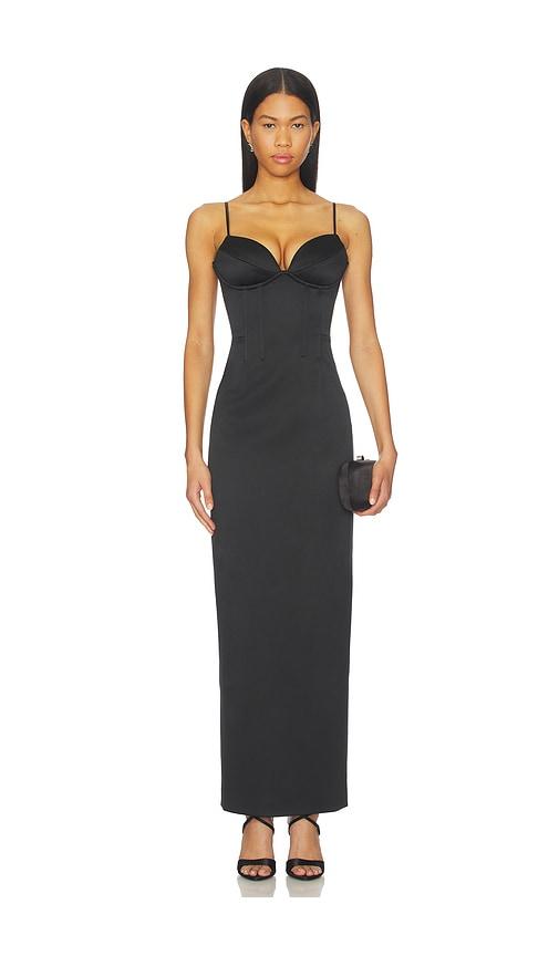 nbd agnes gown in black.