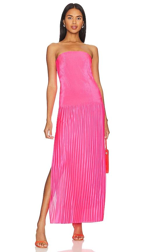 nbd anita maxi dress in pink.