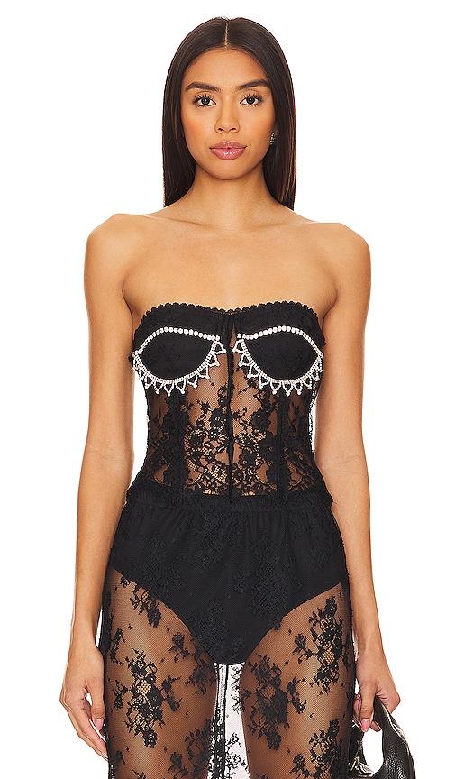 nbd anjali top in black.