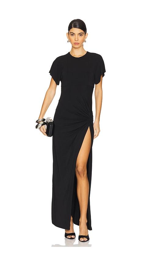 nbd billie maxi dress in black.