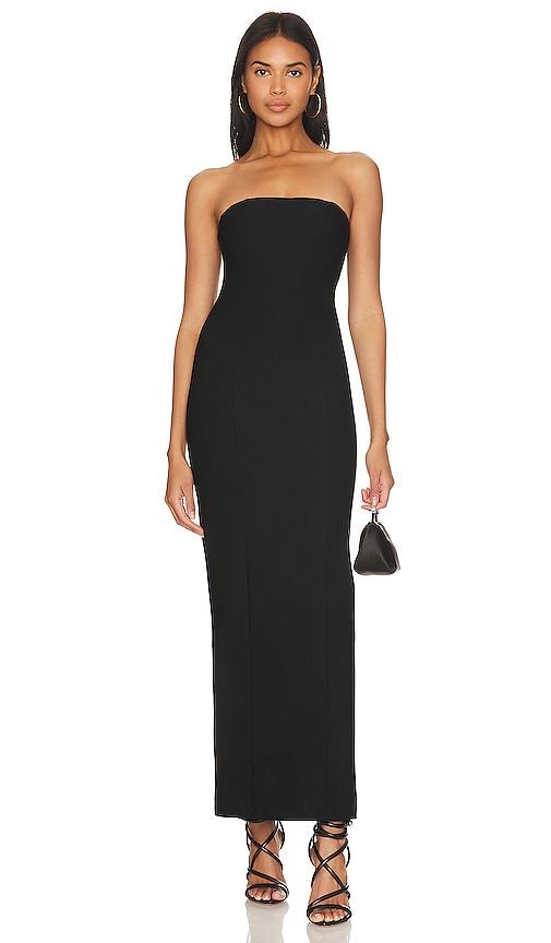 nbd domini maxi dress in black.